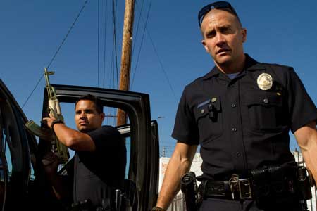 Michael-Pena and Jake-Gyllenhaal in END OF WATCH
